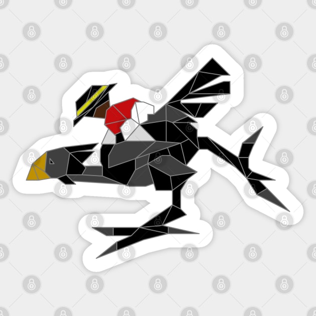 Geometric Jockey Joe and Black Chocobo Teioh Sticker by inotyler